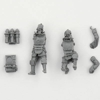 Death Korps of Krieg Engineers with Mole Launcher