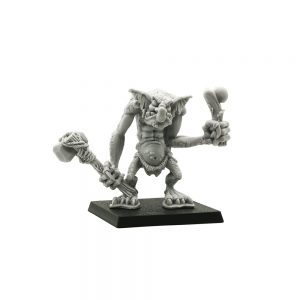 Stone Troll with Stone Axe and Bone Club