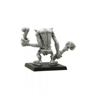 Stone Troll with Stone Axe and Bone Club