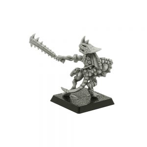 Lizardmen Skink Chief with Sword and Shield