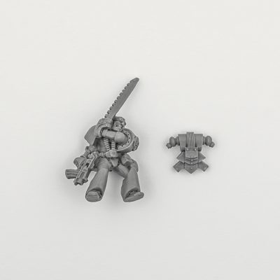 Space Marine with Bolter and Chainsword / Captain Romero 1988