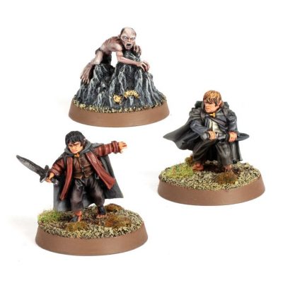 Frodo Baggins™, Samwise Gamgee™ and Gollum™ in Emyn Muil