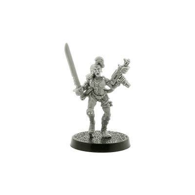 Escher with Autopistol and Sword