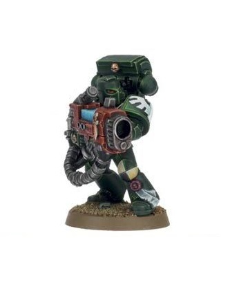 Dark Angels Space Marine with Plasma Cannon (Dark Vengeance)